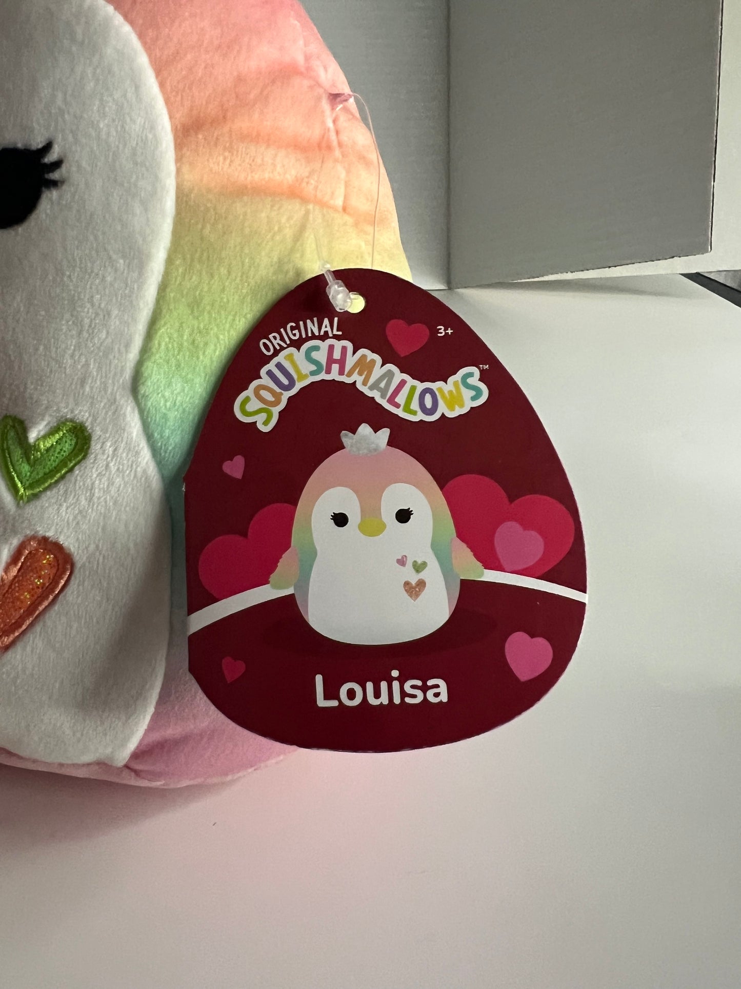 Squishmallows 8" Hearts Louisa The Penguin Valentines - 2023 Kelly Toy