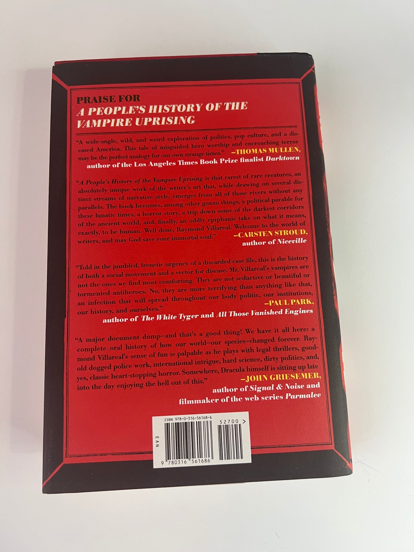 A People's History of the Vampire Uprising: A Novel - by Raymond A. Villareal Hardback - 2018