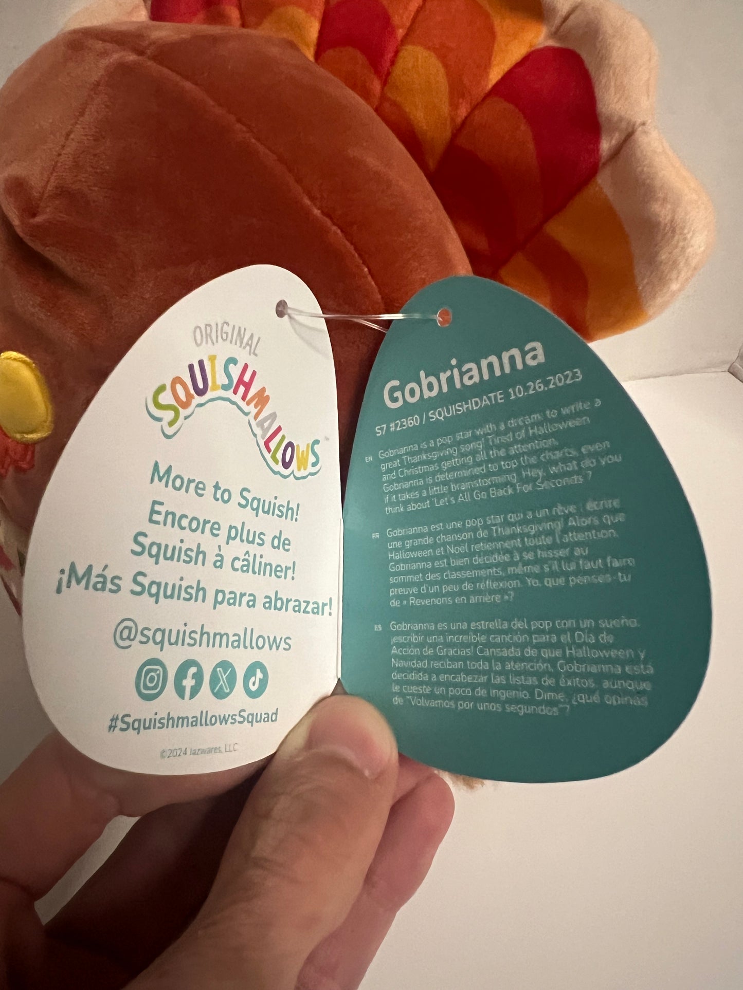 Squishmallows 8" Gobrianna the Turkey - 2024 Kelly Toy