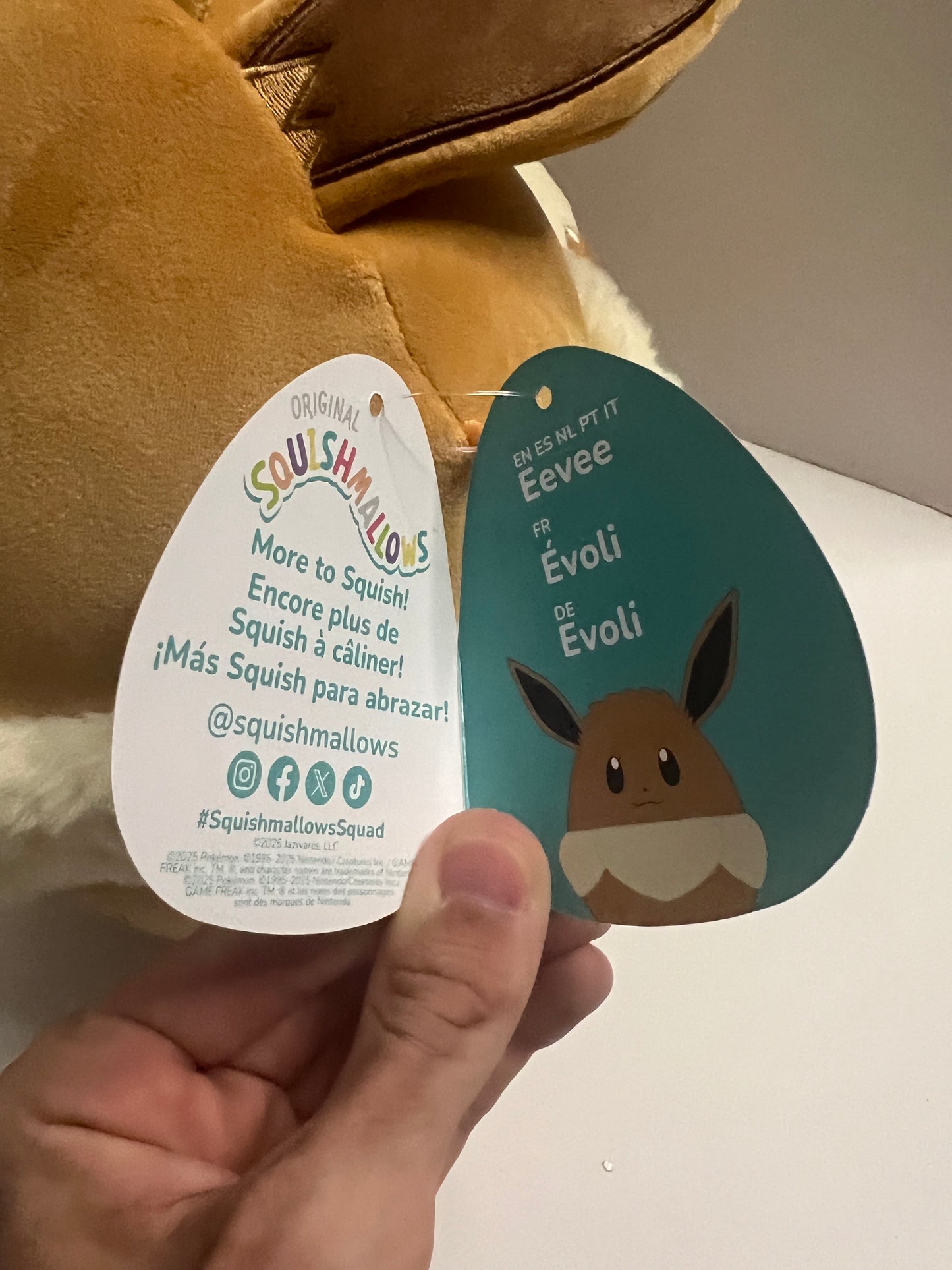 Squishmallows Pokémon Eevee 10-Inch - 2025 Kelly Toy