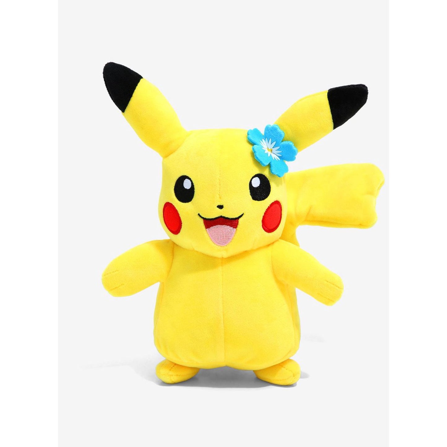 Jazwares Pokemon Pikachu 8-in Plush with Blue Flower