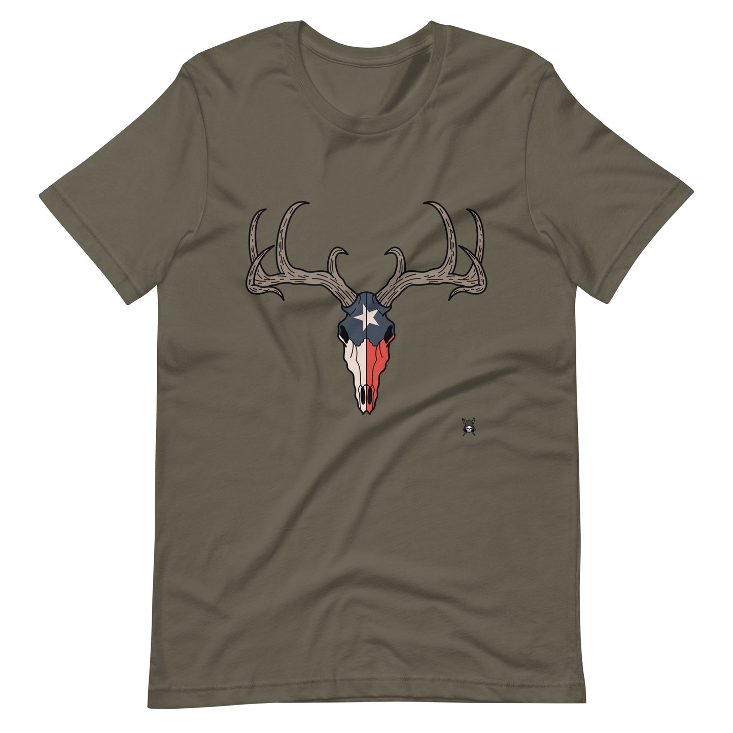 Deer Skull and Texas Flag T-Shirt