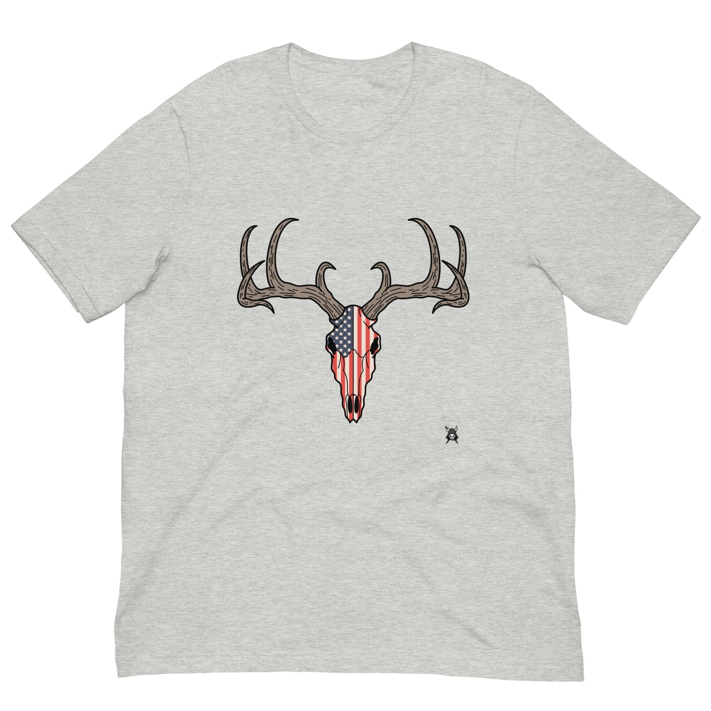 Deer Skull and USA Flag T-Shirt