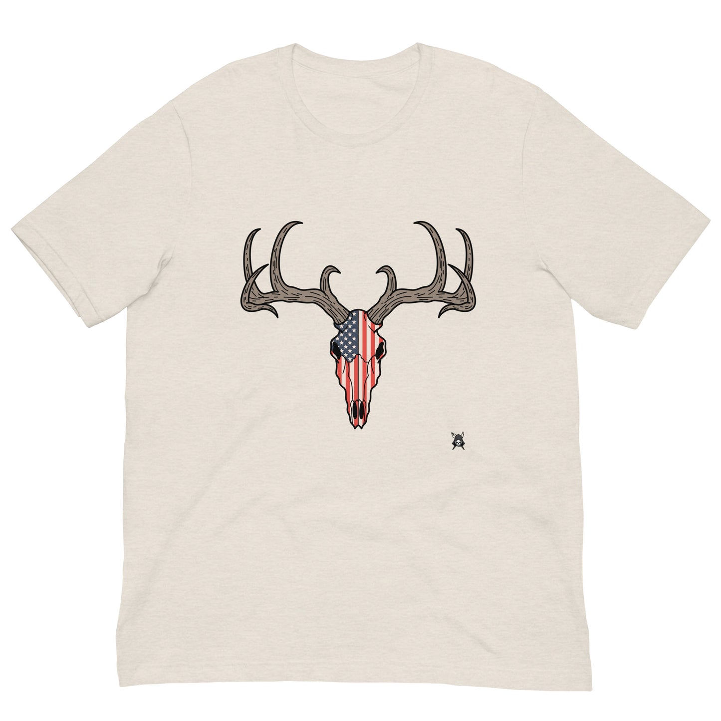 Deer Skull and USA Flag T-Shirt