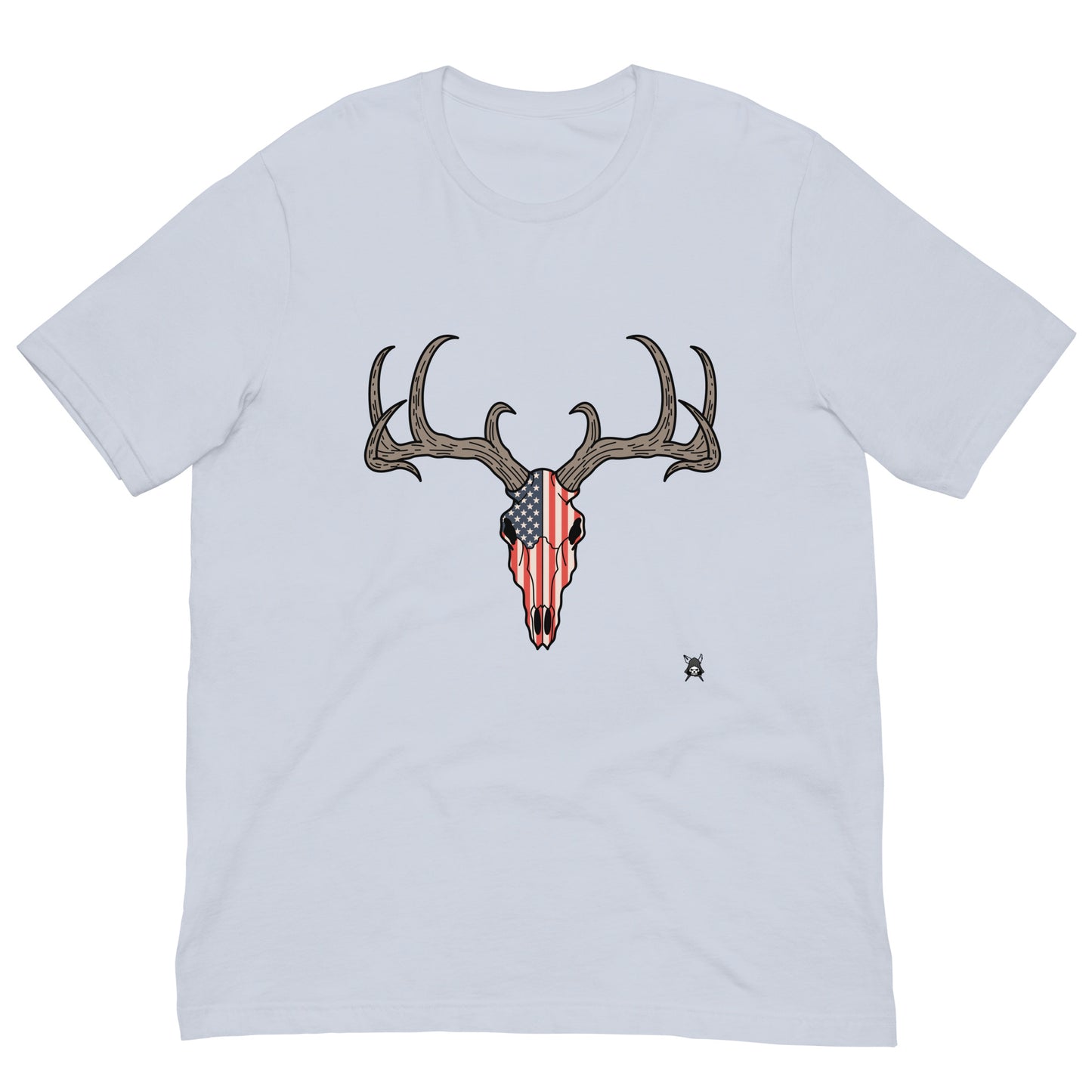 Deer Skull and USA Flag T-Shirt