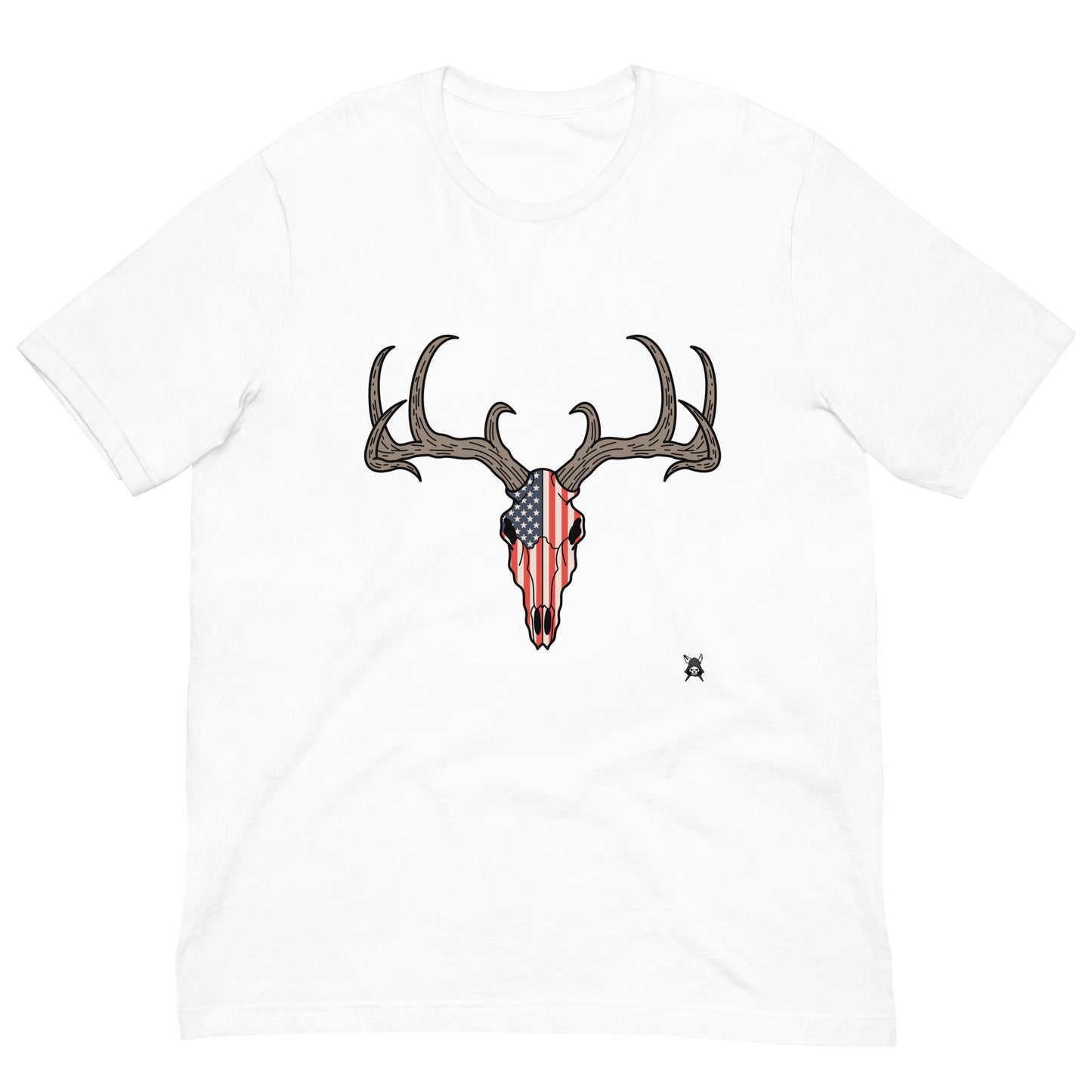 Deer Skull and USA Flag T-Shirt